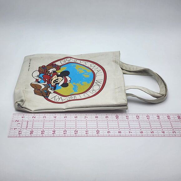 Walt Disney Vintage Small World Library Mickey Mouse Tote Bag - Picture 6 of 6